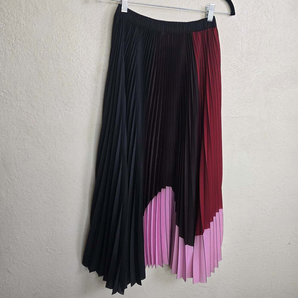 Psophia Vázquez de Castro Colorblock Pleated Midi Skirt Size 38/ US 6 - Picture 5 of 8